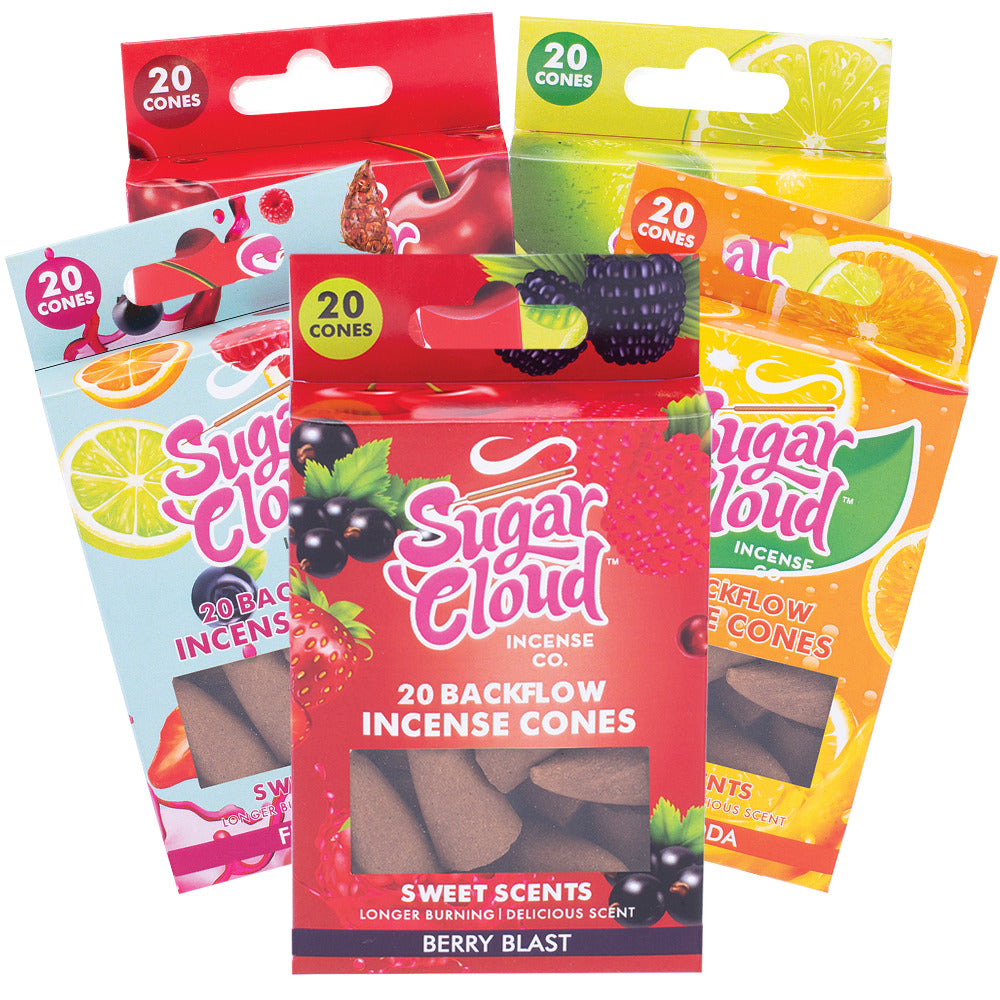 Sugar Cloud Sweet Scents Backflow Incense Cones | 20pc