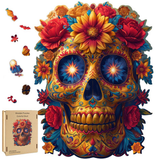 Sugar Skull Whimsy Wooden Puzzle | 500 Pieces