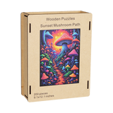 Sunset Mushroom Path Whimsy Wooden Puzzle | 200 Pieces