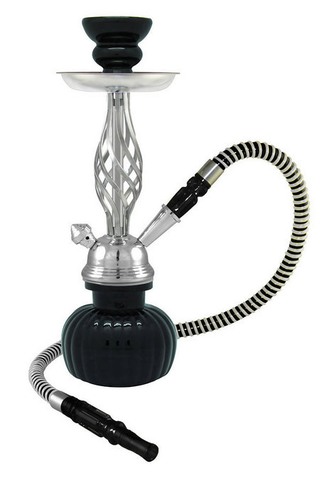 12" Swirl 1-Hose Premium Hookah with sleek design and deep bowl for an enhanced smoking experience