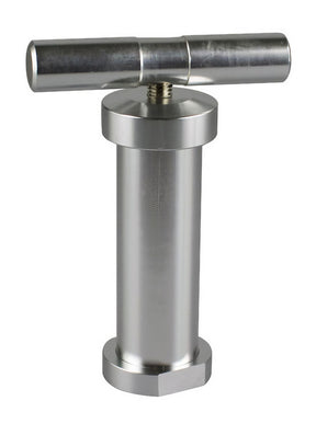 T-Style Aluminum Pollen Press, 5.5" Compact Design, Portable, Front View on White Background