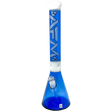 18" AFM Pulsar Ink Blue Glass Beaker Bong with 14mm Female Joint - Front View