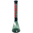 18" AFM Pulsar Glass Beaker Bong in Smokey Color with 14mm Female Joint - Front View