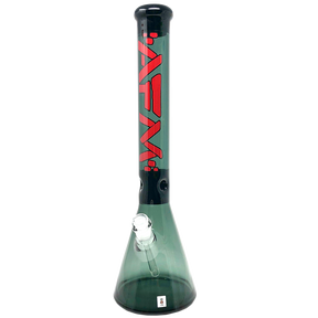 18" AFM Pulsar Glass Beaker Bong in Smokey Color with 14mm Female Joint - Front View