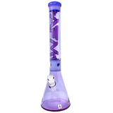 18" AFM Pulsar Purple Glass Beaker Bong with 14mm Female Joint and Bent Neck