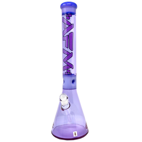 18" AFM Pulsar Purple Glass Beaker Bong with 14mm Female Joint and Bent Neck