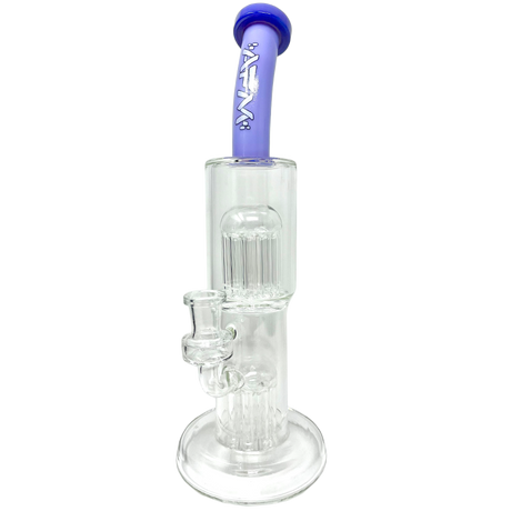 AFM Glass 12" Double Cosmos Dab Rig with Showerhead Perc and Bent Neck - Front View