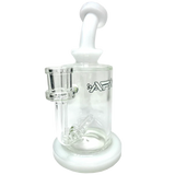 AFM 8" Milky Inline Perc Glass Dab Rig with Bent Neck and 14mm Female Joint