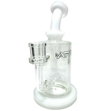 AFM 8" Milky Inline Perc Glass Dab Rig with Bent Neck and 14mm Female Joint