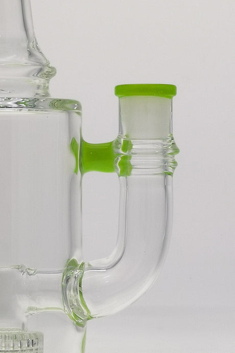 TAG 10" Bent Neck Bong with Slyme Accents and Matrix Diffuser, Close-up Side View