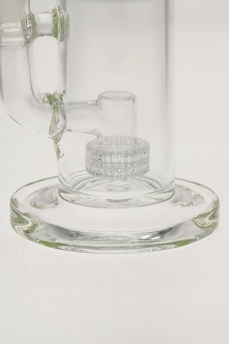 TAG 10" Bent Neck Bong with Matrix Diffuser, 14MM Female Joint, Clear Borosilicate Glass