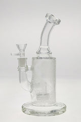 TAG 10" Bent Neck Bong with Matrix Diffuser in Clear Borosilicate Glass - Front View