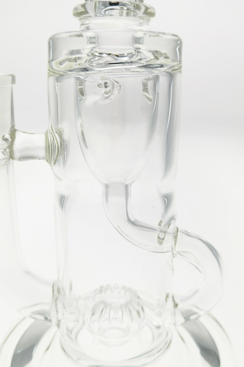 TAG 10" Klein Incycler Dab Rig, Clear Borosilicate Glass, Super Slit Puck Percolator, 90 Degree Joint