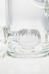 Close-up of TAG 10" Klein Incycler Dab Rig with Super Slit Puck Percolator, Clear Borosilicate Glass