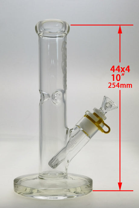 Thick Ass Glass 10" Straight Tube Bong 44x4MM with Durable Glass and 18/14MM Downstem