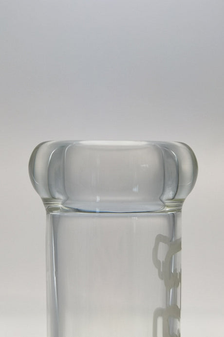 TAG 10" Straight Tube Bong Close-Up, 44mm Diameter, 4mm Thick Glass, Clear with Downstem