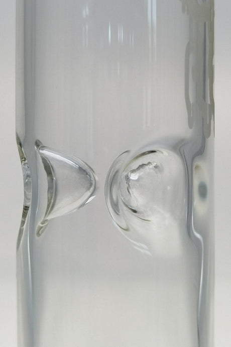 Close-up of TAG 10" Straight Tube Bong with Thick 4mm Glass and 18/14MM Downstem