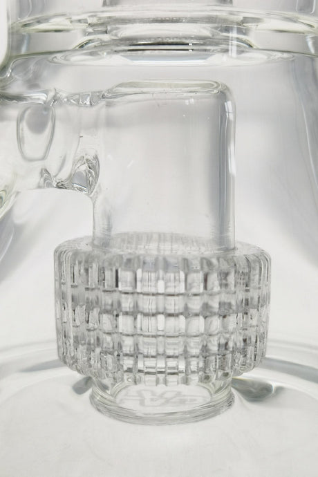 TAG 10.5" Clear Beaker Bong with Double Super Slit Matrix Percolator, 90 Degree Joint