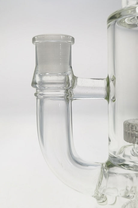 TAG 10.5" Clear Double Super Slit Matrix Bellow Bong close-up side view