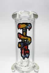 TAG 10.5" Clear Beaker Bong with Double Super Slit Matrix Percolator - Front View