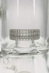 Close-up of TAG 10.5" Double Super Slit Matrix Bellow Bong with clear glass and 14MM Female joint