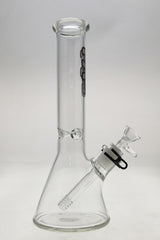 TAG 12" Clear Beaker Bong with Thick 4mm Glass and 18/14MM Downstem, Front View