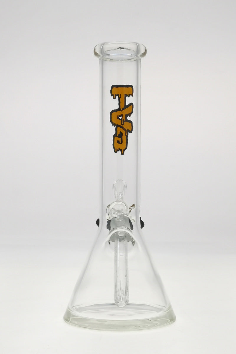 TAG 12" Clear Beaker Bong with 44x4MM Glass and 18/14MM Downstem Front View