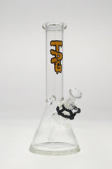 TAG 12" Clear Beaker Bong with Black Accents, 44x4MM Thick Glass, Front View