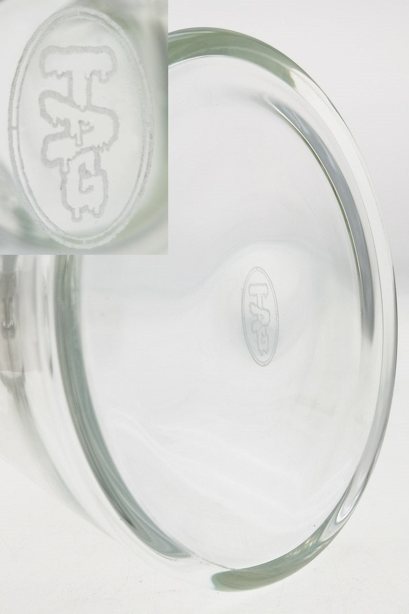 TAG 12" Clear Beaker Bong with 50x7MM Glass and 18/14MM Downstem - Top View