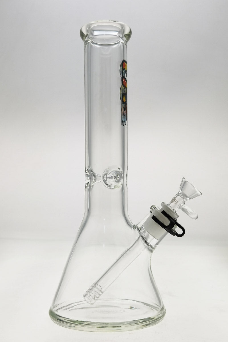 TAG 12" Clear Beaker Bong with 50x7MM Glass and 18/14MM Downstem, Front View