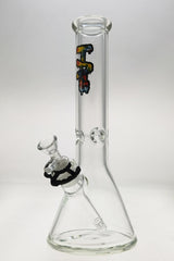 TAG 12" Clear Beaker Bong 50x7MM with 18/14MM Downstem front view on white background