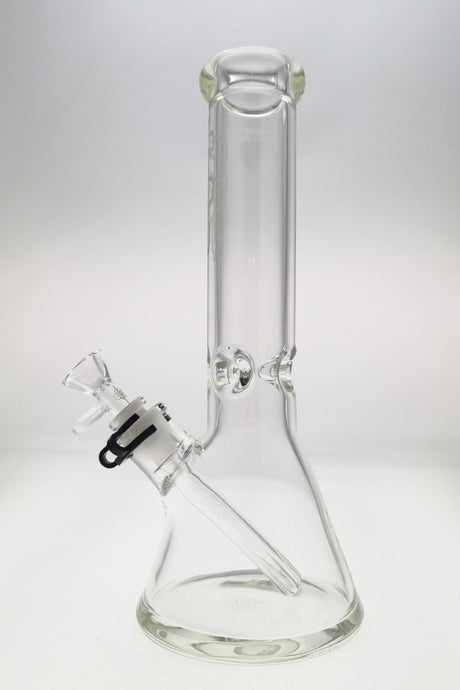 TAG 12" Beaker Bong in Clear Borosilicate Glass with 18/14MM Downstem and Heavy Wall