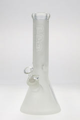 TAG 12" Beaker Bong in Clear Borosilicate Glass with 18/14MM Downstem, Front View