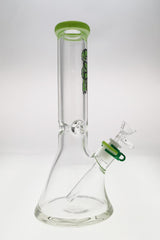 TAG 12" Beaker Bong in Clear Borosilicate Glass with Thick Wall, 50x9MM, Front View