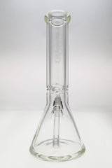 TAG 12" Clear Beaker Bong 50x9MM with 18/14MM Downstem Front View on White Background