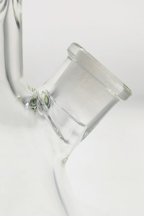 Close-up of TAG 12" Beaker Bong 50x9MM with 18/14MM Downstem on white background