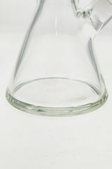 Close-up of TAG 12" Beaker Base in Clear Borosilicate Glass, 50x9MM with Thick Wall Design