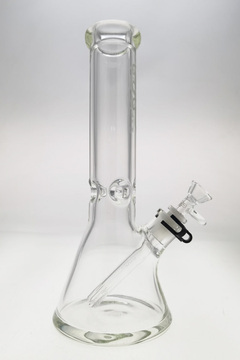 TAG 12" Beaker Bong 50x9MM with 18/14MM Downstem, Heavy Wall Clear Borosilicate Glass