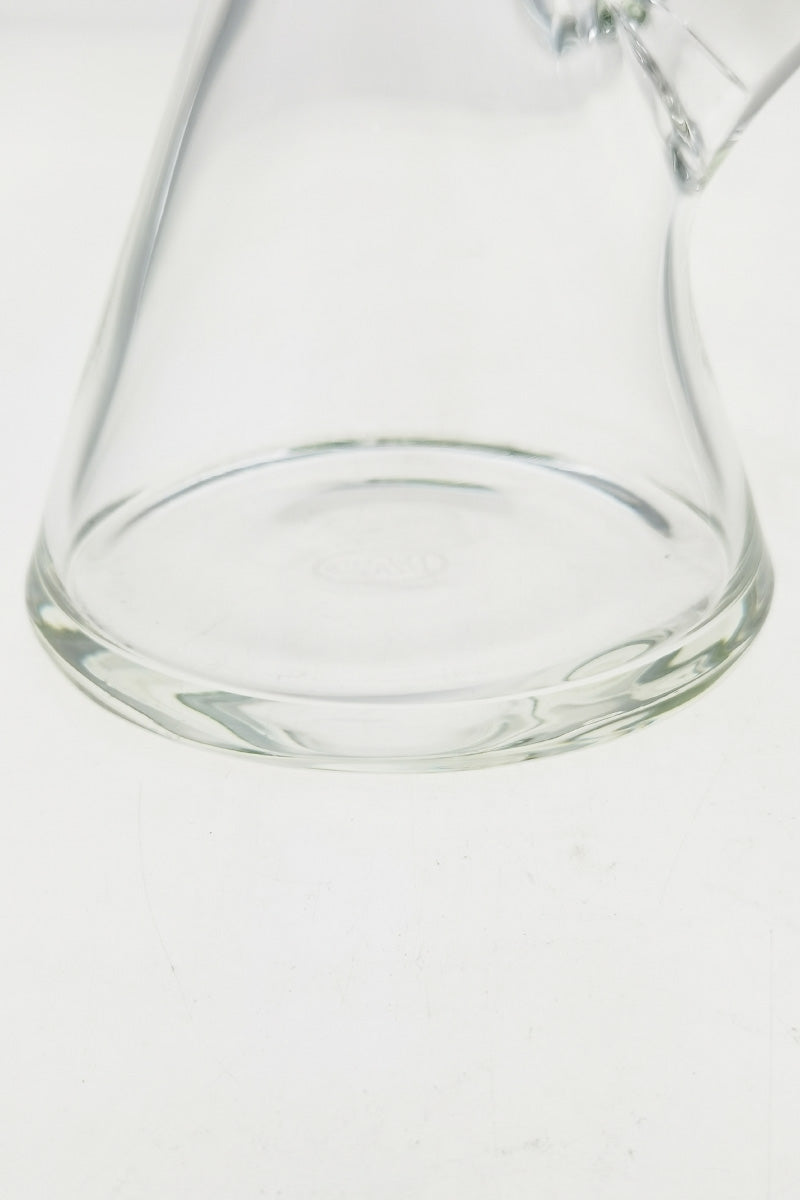 Close-up of TAG 12" Beaker Base 50x9MM, showcasing its thick borosilicate glass and clear design