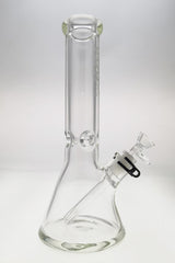 TAG 12" Beaker Bong in Clear Borosilicate Glass with 50x9MM thickness, Front View