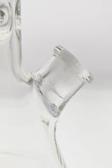 Close-up of TAG 12" Beaker Bong 50x9MM with 18/14MM Downstem in clear borosilicate glass