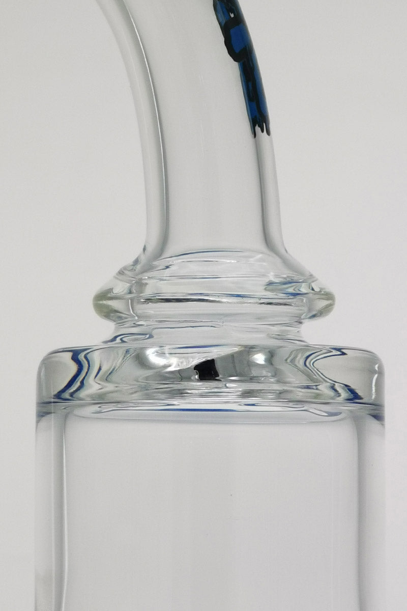 TAG 12" Bong with Bent Neck and Double Honeycomb Percolator in Clear Glass