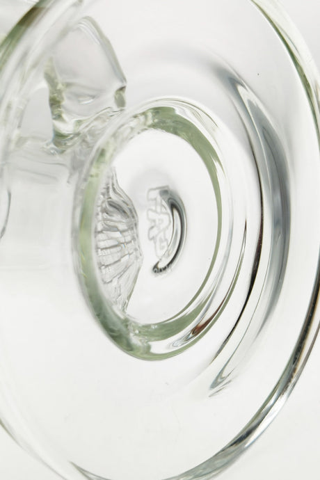 Close-up of TAG 12" Bent Neck Bong with Matrix Inline Diffuser, 18MM Female Joint