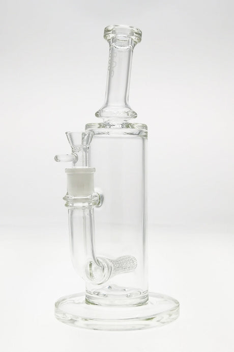 TAG 12" Bent Neck Matrix Inline Diffuser Bong, 18MM Female Joint, Clear with Sandblasted Logo