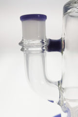 Close-up of TAG Bent Neck Bong with Blue Matrix Diffuser and 18MM Female Joint