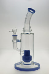 TAG 12" Bent Neck Bong with Super Slit Matrix Diffuser and Blue Accents - Front View