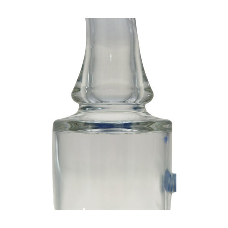 Thick Ass Glass 12" Bent Neck Matrix Bong with Super Slit Diffuser, Clear Variant, Close-up Side View