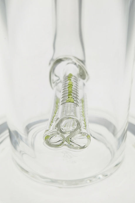 Thick Ass Glass 12" Inline Triple Diffuser Bong, Clear, 18MM Female Joint, Close-up
