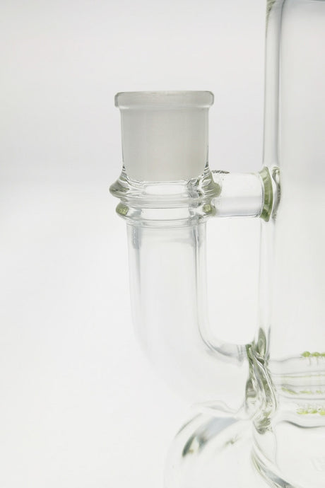 Close-up side view of TAG 12" Bent Neck Bong with Inline Diffuser and 18MM Female Joint