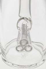 Clear TAG 12" Bent Neck Bong with Triple Inline Diffuser for Dry Herbs - Bottom View